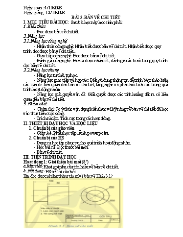 Bài giảng Công nghệ Lớp 8 (Kết nối tri thức) - Bài 3: Bản vẽ chi tiết - Năm học 2023-2024