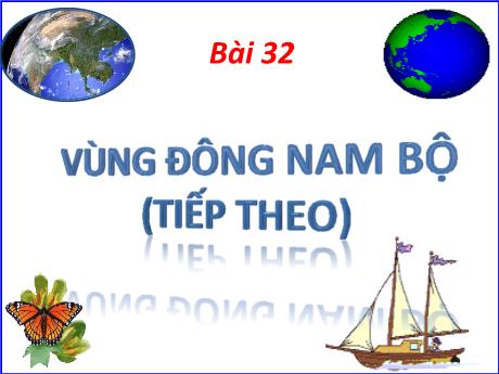 Bài giảng Địa lí Lớp 9 - Bài 32: Vùng Đông Nam Bộ (Tiếp theo)