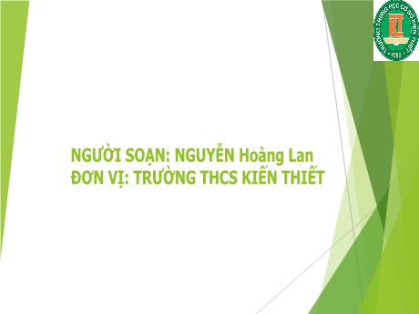 Bài giảng Khoa học tự nhiên Lớp 6 (Kết nối tri thức) - Bài 54: Hệ mặt trời - Nguyễn Hoàng Loan