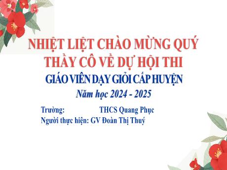 Bài giảng Khoa học tự nhiên Lớp 8 (Kết nối tri thức) - Bài 22: Mạch điện đơn giản - Năm học 2024-2025 - Đoàn Thị Thúy