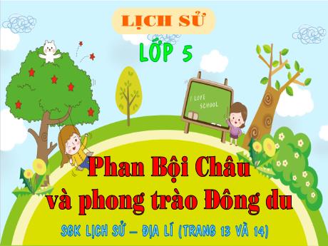 Bài giảng Lịch sử và Địa lí Lớp 5 - Bài: Phan Bội Châu và phong trào Đông Du