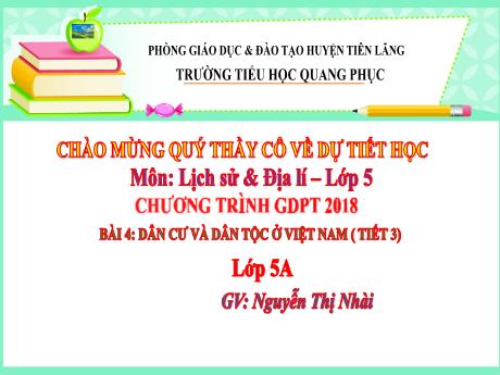 Bài giảng Lịch sử và Địa lí Lớp 5 (Kết nối tri thức) - Bài 4: Dân cư và dân tộc ở Việt Nam (Tiết 3) - Nguyễn Thị Nhài