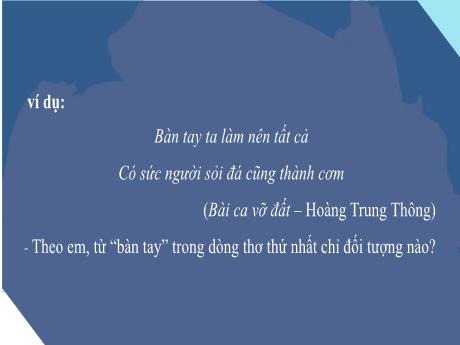 Bài giảng Ngữ Văn Lớp 6 (Cánh diều) - Bài 7: Hoán dụ