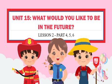 Bài giảng Tiếng Anh Lớp 5 - Unit 15: What would you like to be in the future? - Lesson 2, Part 4+5+6