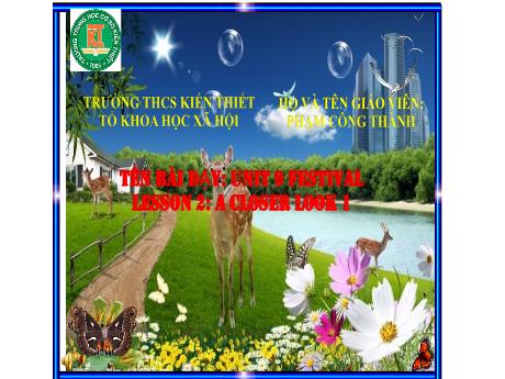 Bài giảng Tiếng Anh Lớp 7 (Global Success) - Unit 9: Festival around the world - Lesson 3: A closer look 2 - Phạm Công Thành