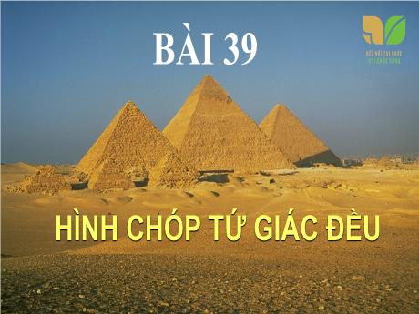 Bài giảng Toán 8 (Kết nối tri thức) - Bài 39: Hình chóp tứ giác đều