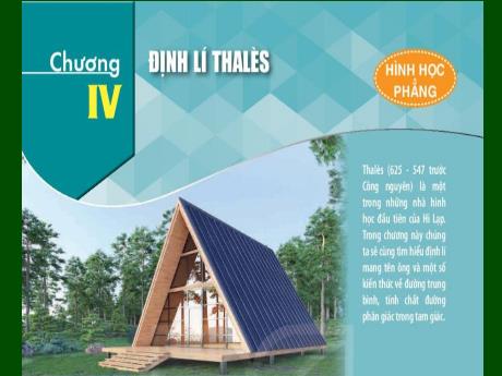 Bài giảng Toán 8 (Kết nối tri thức) - Chương VI: Định lí Thales - Bài 15: Định lí Thales trong tam giác