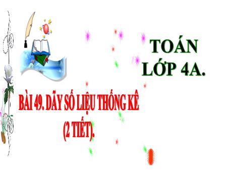 Bài giảng Toán Lớp 4 (Kết nối tri thức) - Bài 49: Dãy số liệu thống kê (2 Tiết) - Năm học 2024-2025