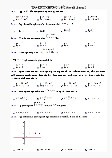 Bài tập ôn tập Toán Lớp 9 (Kết nối tri thức) - Chương 1: Bài tập cuối chương I