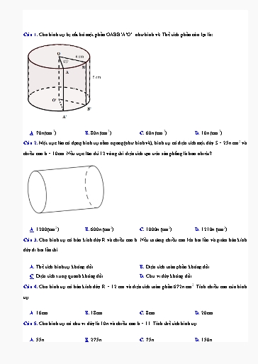 Bài tập ôn tập Toán Lớp 9 (Kết nối tri thức) - Chương 10: Bài tập cuối chương X