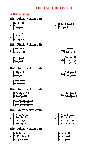 Chuyên đề bồi dưỡng học sinh giỏi Toán 9 (Kết nối tri thức) - Chủ đề: Ôn tập chương I