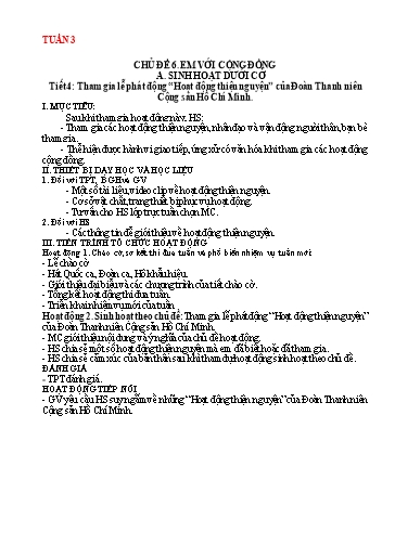 Giáo án Hoạt động trải nghiệm, hướng nghiệp Khối 8 (Kết nối tri thức) - Chủ đề 6: Em với cộng đồng