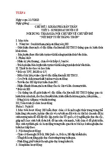 Giáo án Hoạt động trải nghiệm, hướng nghiệp Khối 8 (Kết nối tri thức) - Chủ đề 2: Khám phá bản thân