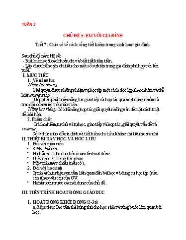 Giáo án Hoạt động trải nghiệm, hướng nghiệp Khối 8 (Kết nối tri thức) - Chủ đề 5: Em với gia đình