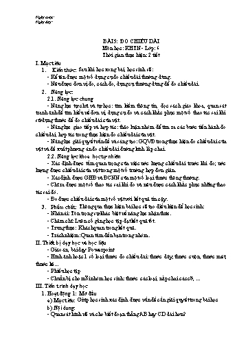 Giáo án Khoa học tự nhiên Lớp 6 - Bài 5: Đo chiều dài