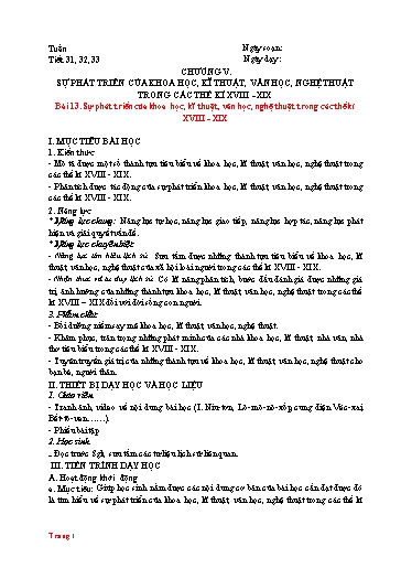 Giáo án Lịch sử Lớp 8 (Kết nối tri thức) - Học kì II