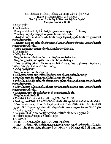 Giáo án Lịch sử và Địa lí Lớp 8 (Kết nối tri thức) - Chương 3: Thổ nhưỡng và sinh vật Việt Nam - Bài 9: Thổ nhưỡng Việt Nam