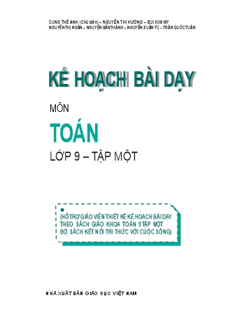 Kế hoạch bài dạy Toán Lớp 9 (Tập 1)
