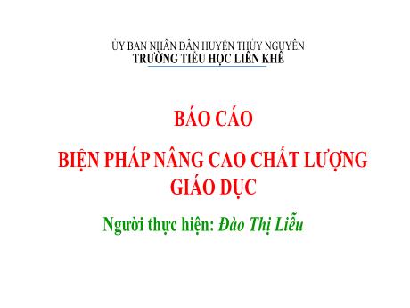 Một số biện pháp góp phần phát triển năng lực viết văn tả cảnh cho học sinh Lớp 5