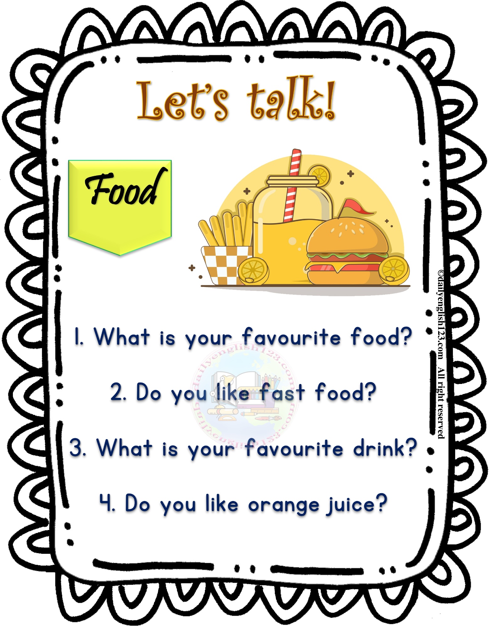 Tài liệu Tiếng Anh Lets Talk 1, 2, 3